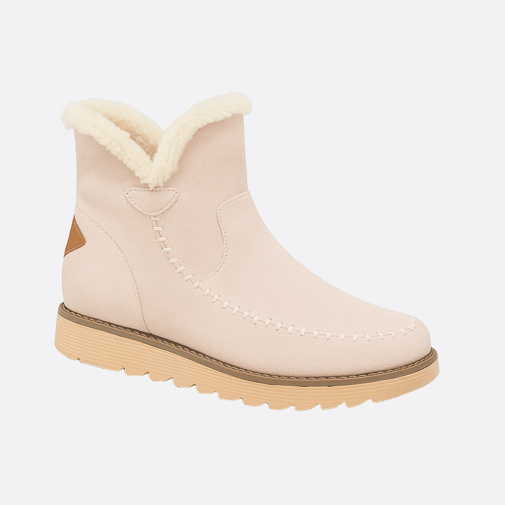 Damen - Schneestiefel - Kunstfellfutter - Stilvoller Wildleder-Look für kalte Tage