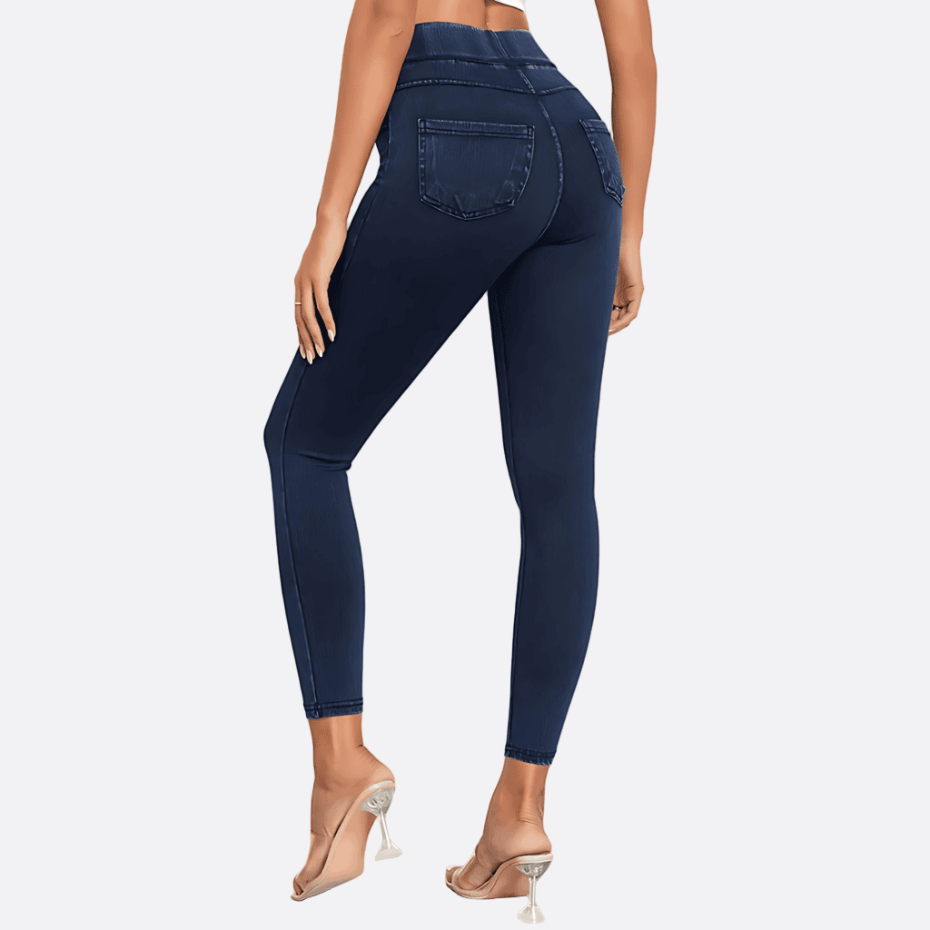 Damen - Skinny Jeggings - Hohe Taille - Stylische Passform für Komfort und Eleganz