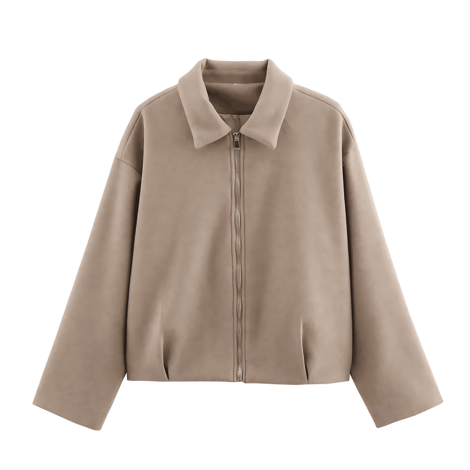 Damen - Sportliche Jacke - Hohem Kragen - Zip-up Style - Bequeme und stilvolle Freizeitjacke