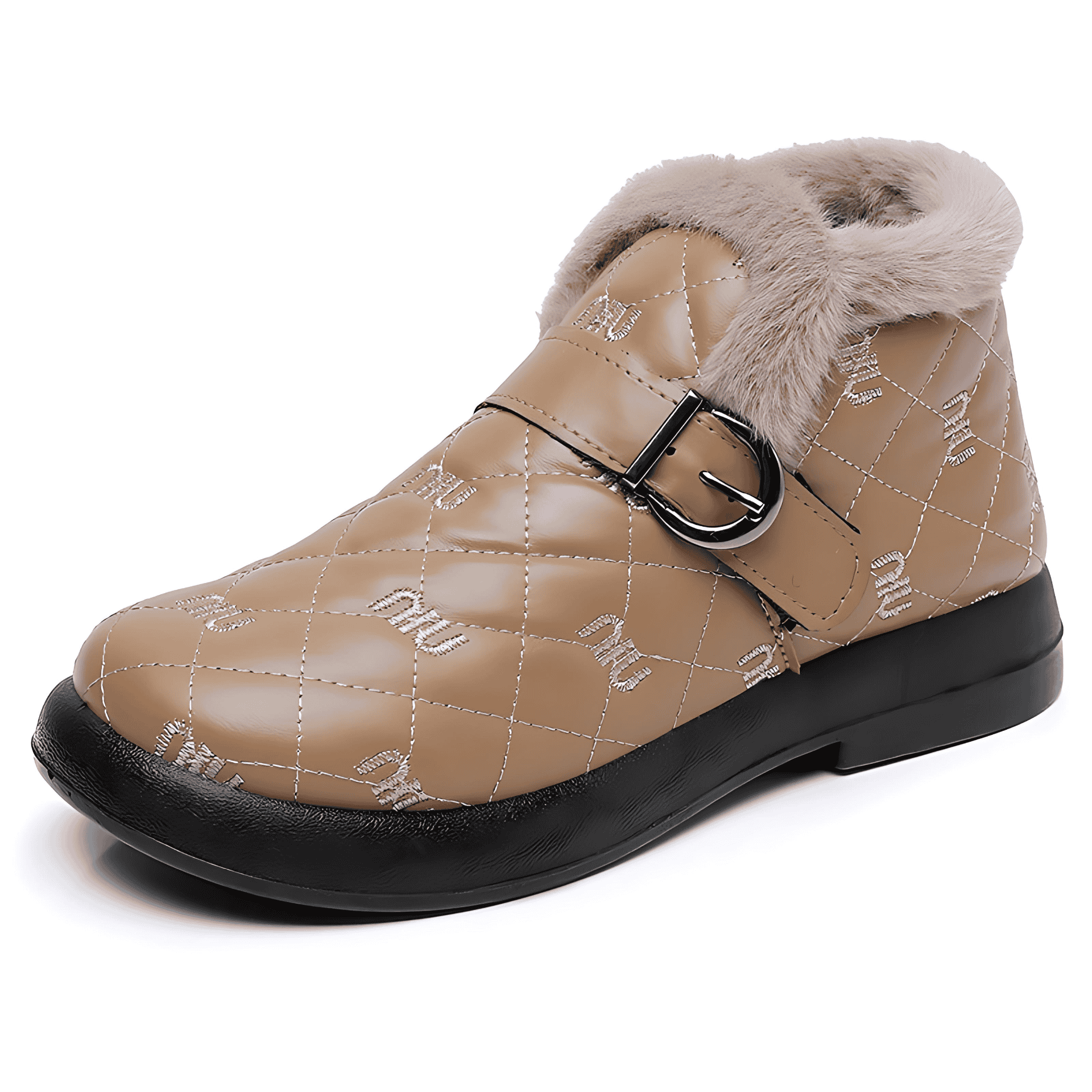 Damen - Stiefeletten - Warmes Fleece Futter mit Schnalle - Bequeme und stilvolle Winterstiefel