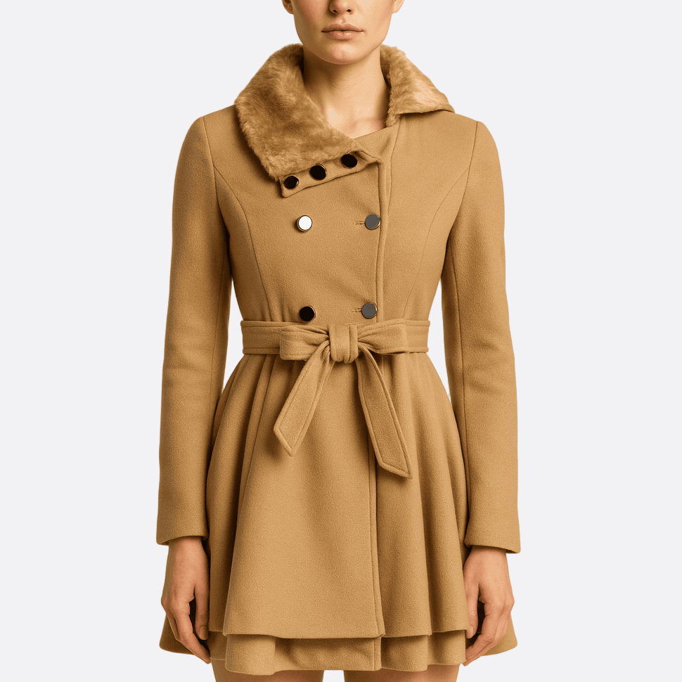 Damen - Stilvoller Trenchcoat mit Gürtel - Hochwertiger Stoff - Eleganter Look für jede Gelegenheit
