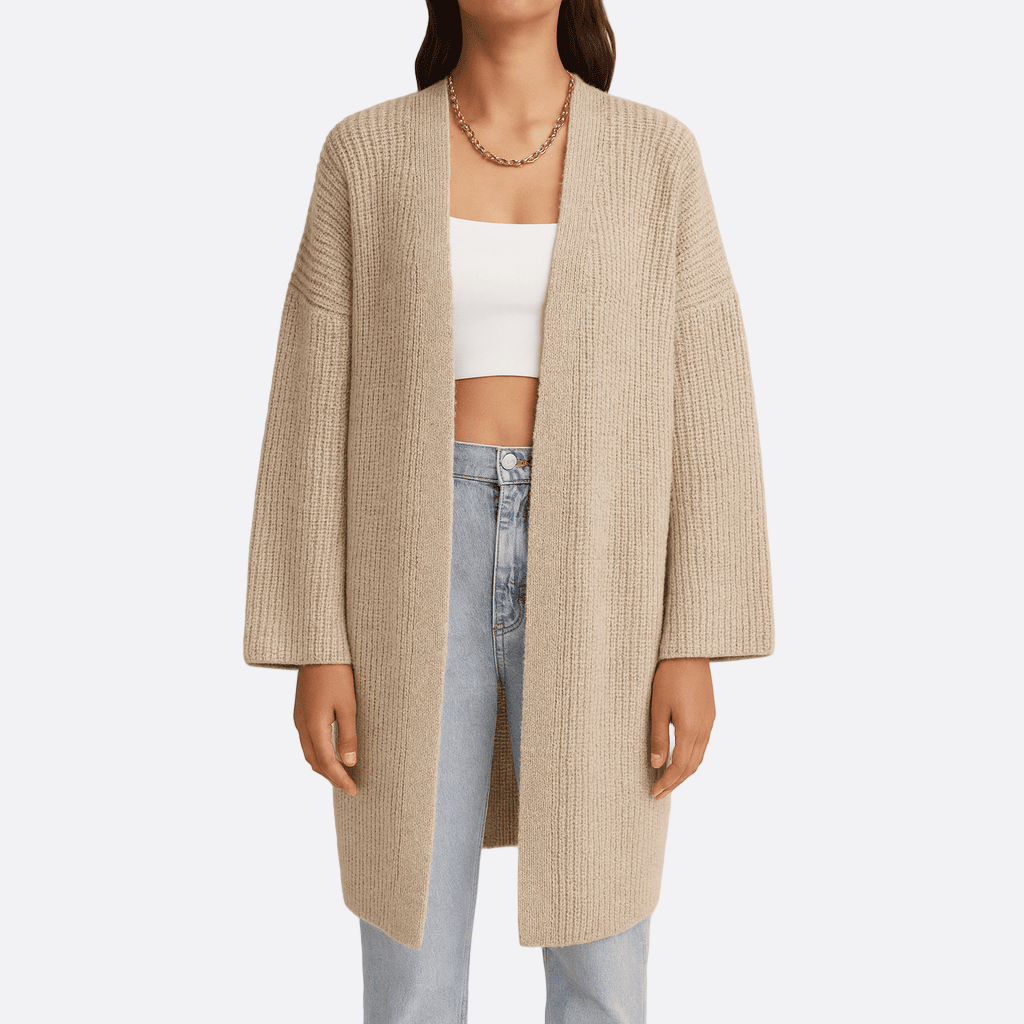 Damen - Strickjacke - Offener Vorderseite - Bequemer Lässiger Stil - Perfekt für jeden Anlass