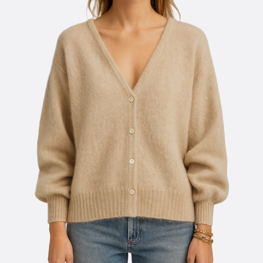 Damen - Strickjacke - Übergröße - Überschnittenen Schultern - Bequeme und modische Begleiterin für jeden Anlass