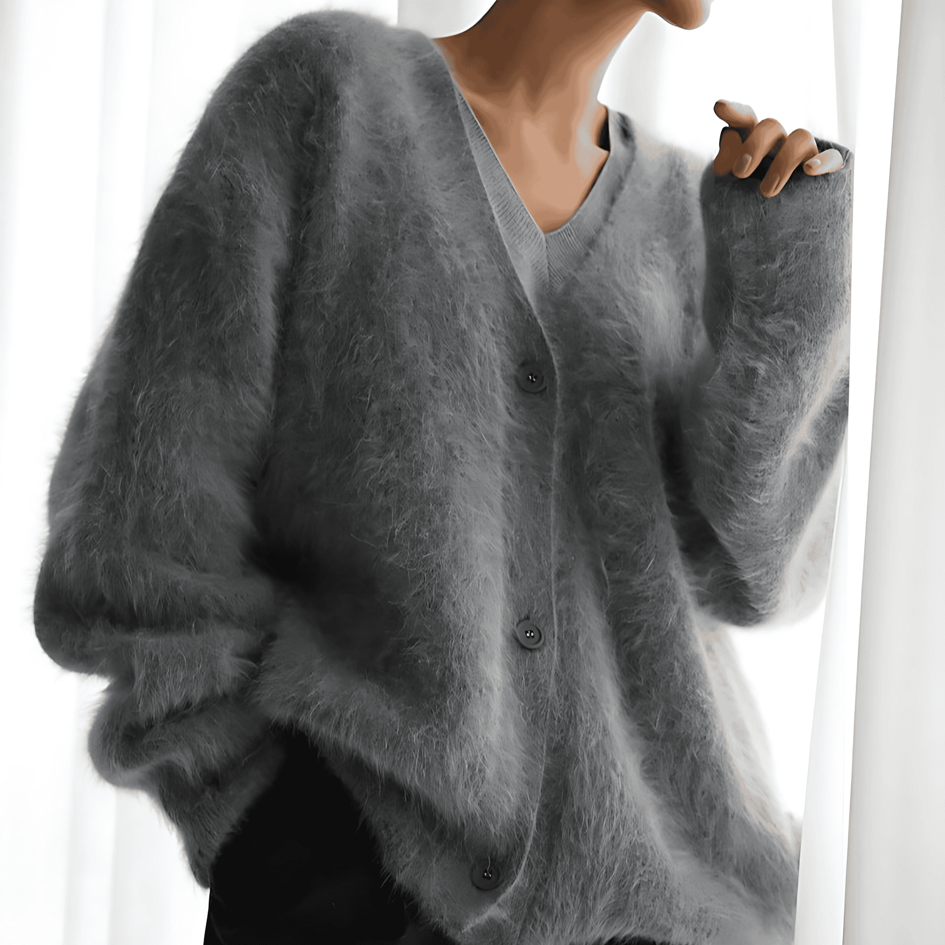 Damen - Strickjacke V-Ausschnitt - Bequemer Relaxed Fit - Stilvoller Cardigan für jeden Anlass