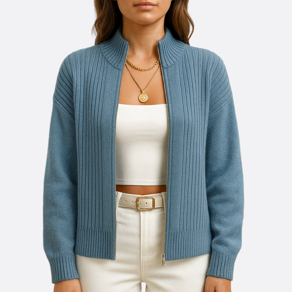 Damen - Strickjacke mit lässiger Passform - Wollmischung - Bequeme und stilvolle Oberbekleidung