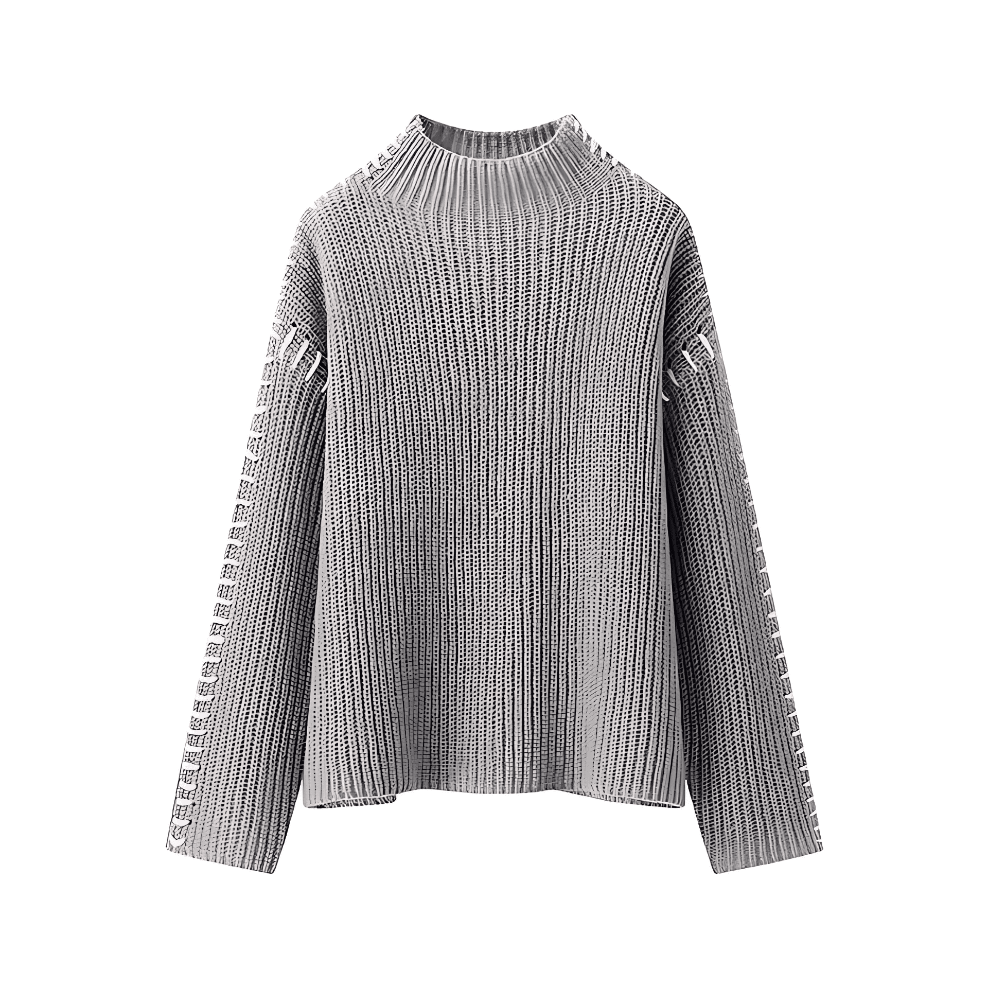 Damen - Strickpullover - Hoher Kragen - Bequem und Stilvoll für den Alltag