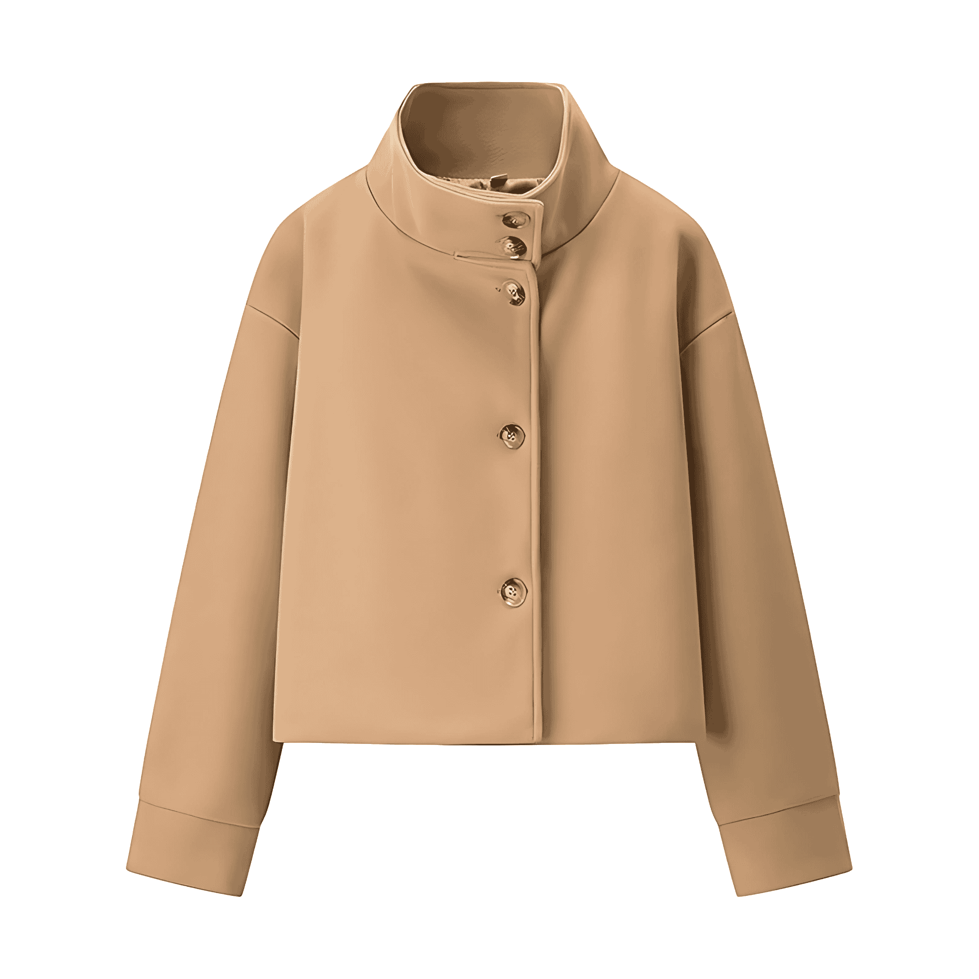 Damen - Stylische Kurzjacke - Hohem Kragen - Perfekt für jeden Anlass - Trendy und vielseitig