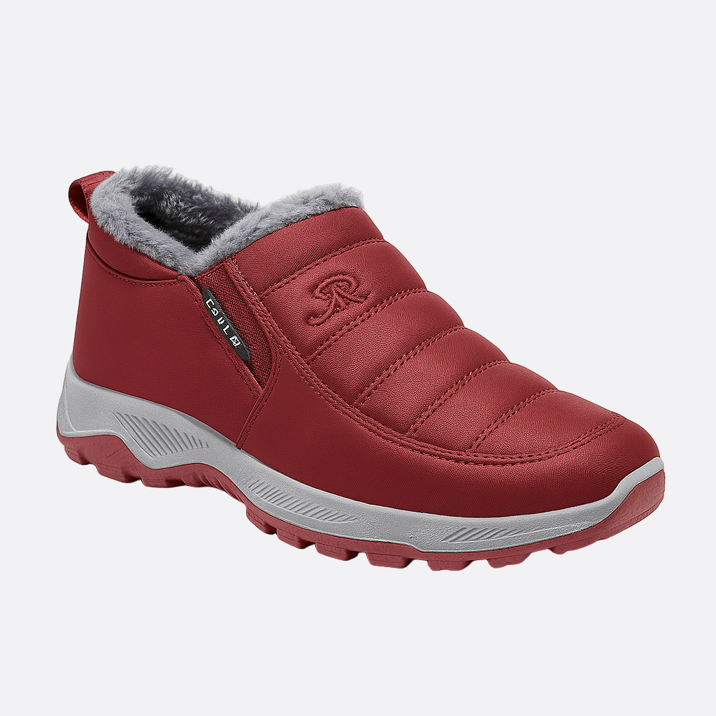 Damen - Stylische Winter-Schlupfstiefel - Reißverschluss - Warm und Bequem für kalte Tage