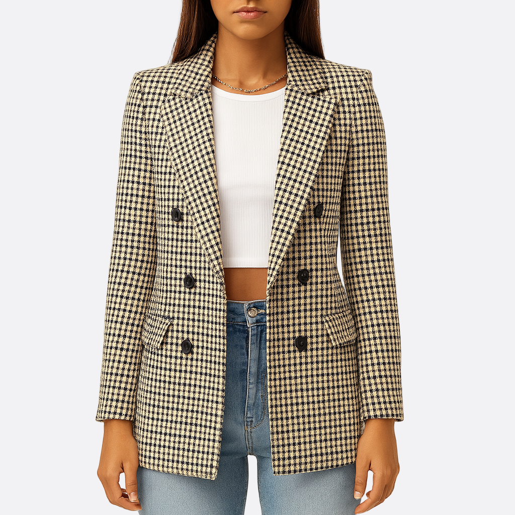 Damen - Taillierter Blazer - Wollmischung - Stilvoll & Elegant für jeden Anlass