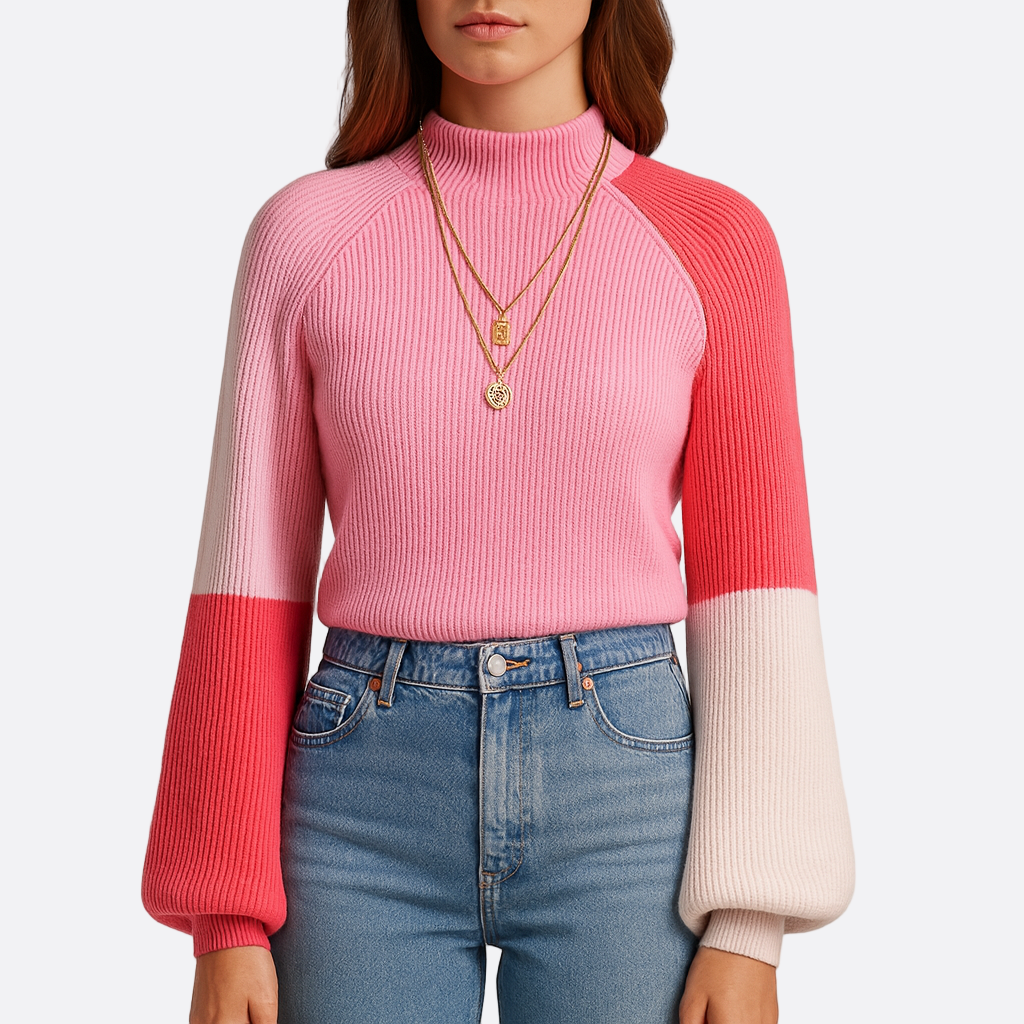 Damen - Übergroßer Pullover - Rippenstrick - Bequemer Stil für lässige Outfits