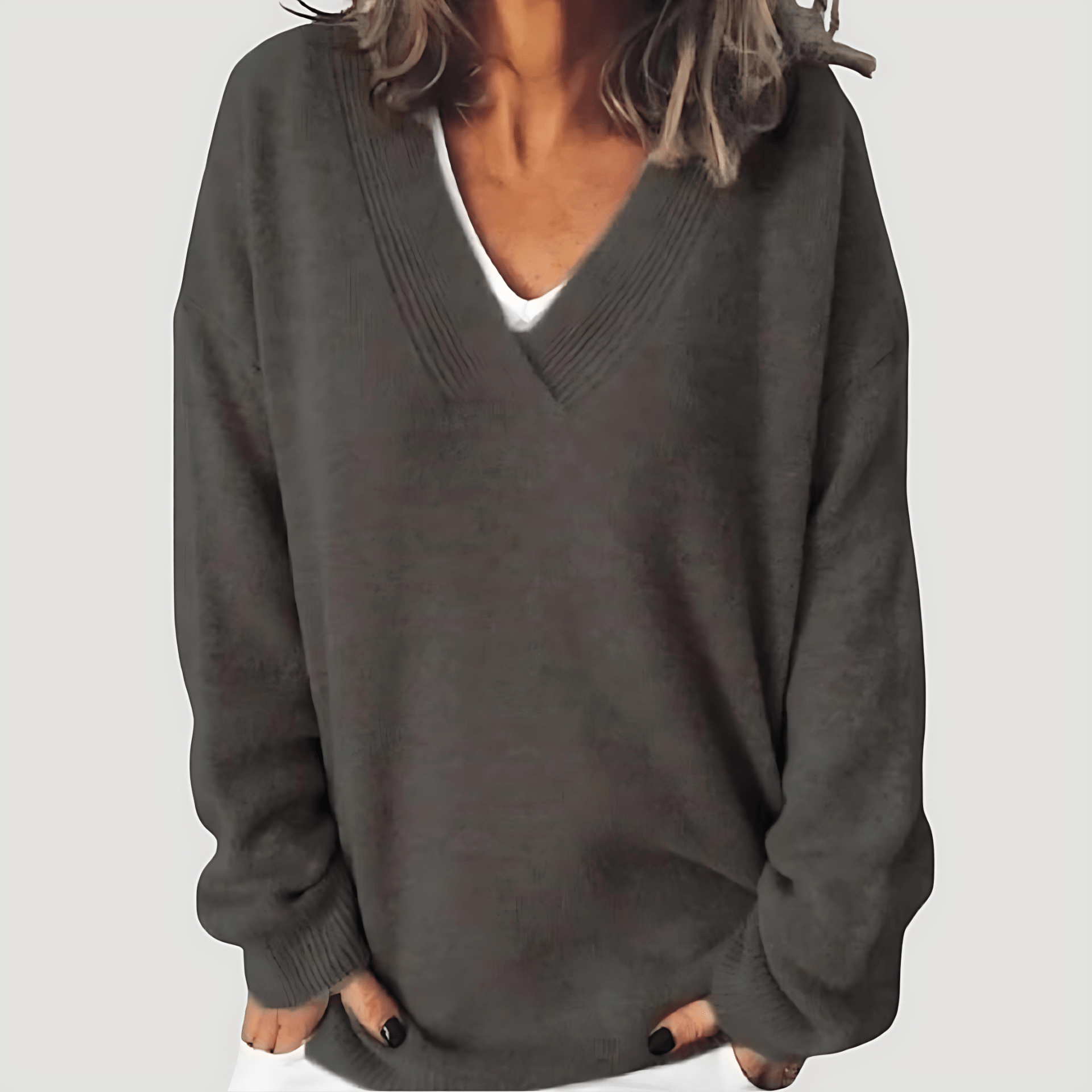 Damen - Übergroßer Strickpulli - Winterstil - Perfekt für kalte Wintertage eignet