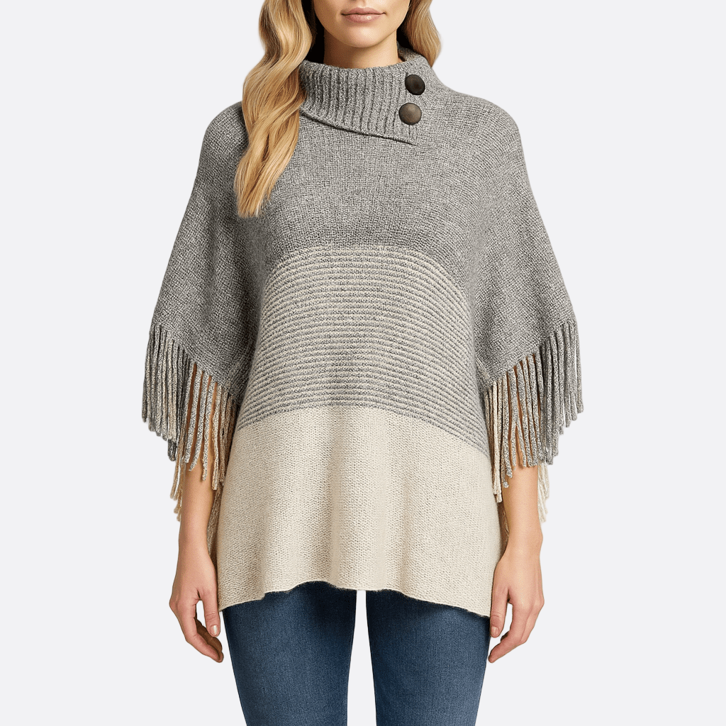 Damen - Übergroßes Stricktop - Bequemer Rollkragenpullover - Weichem Material - Trendy und vielseitig