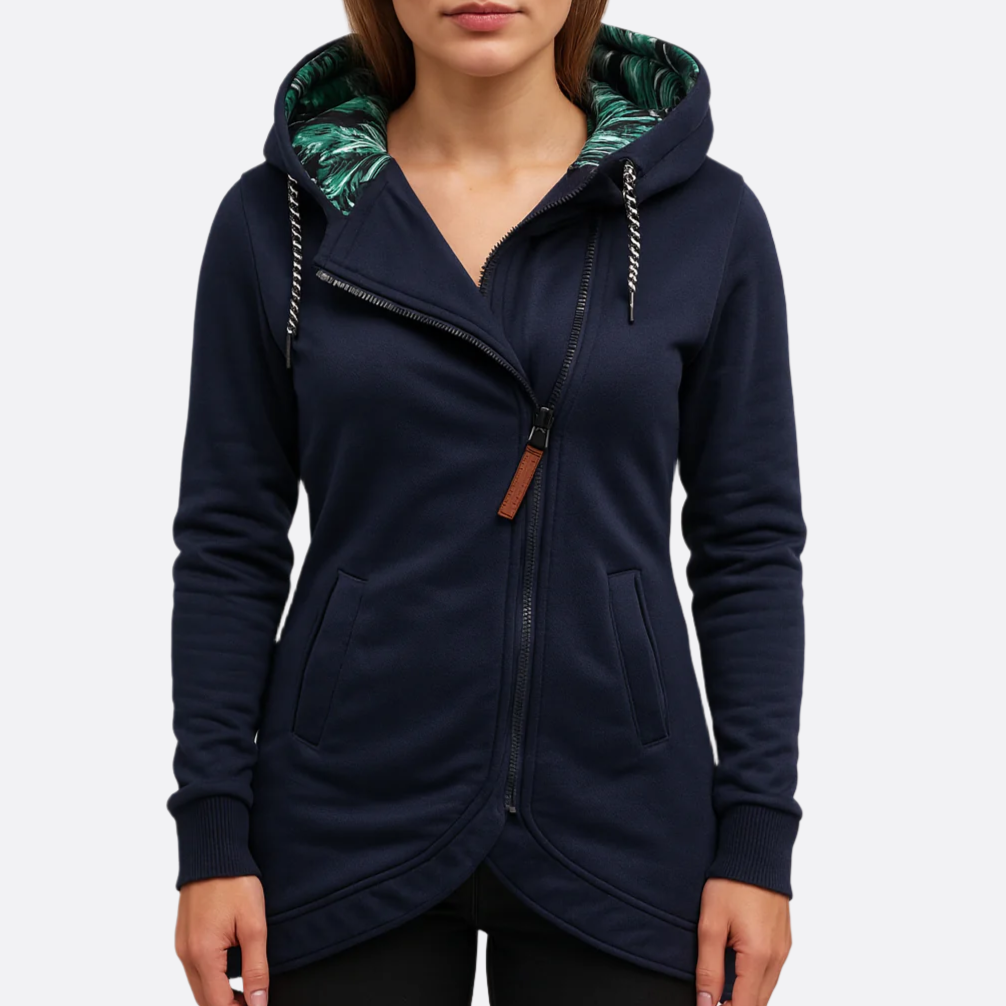 Damen - Weiche Kapuzenjacke - Weiches Material - Bequemer Casual Style - Ideal für Alltag und Freizeit