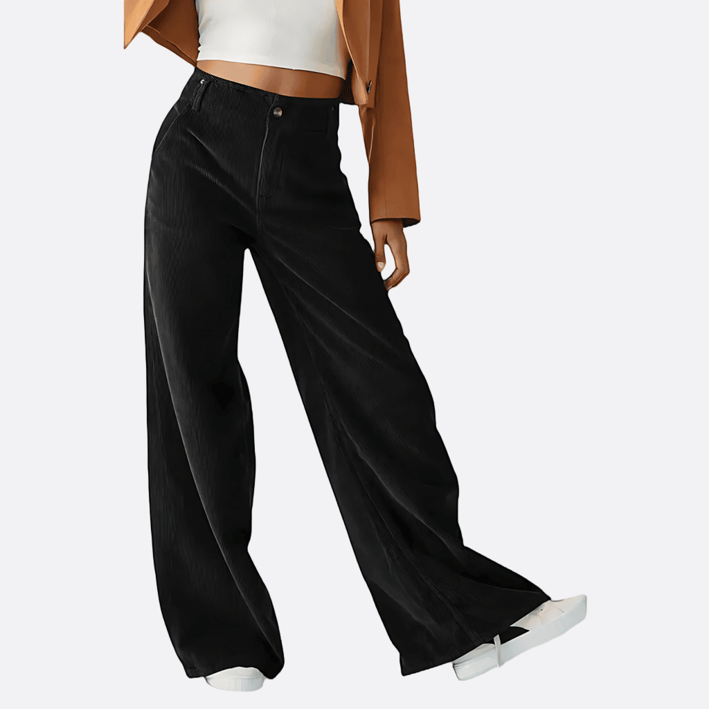 Damen - Weite Cordhose - Baumwoll - Lässigen Stil - Bequeme für jeden Anlass