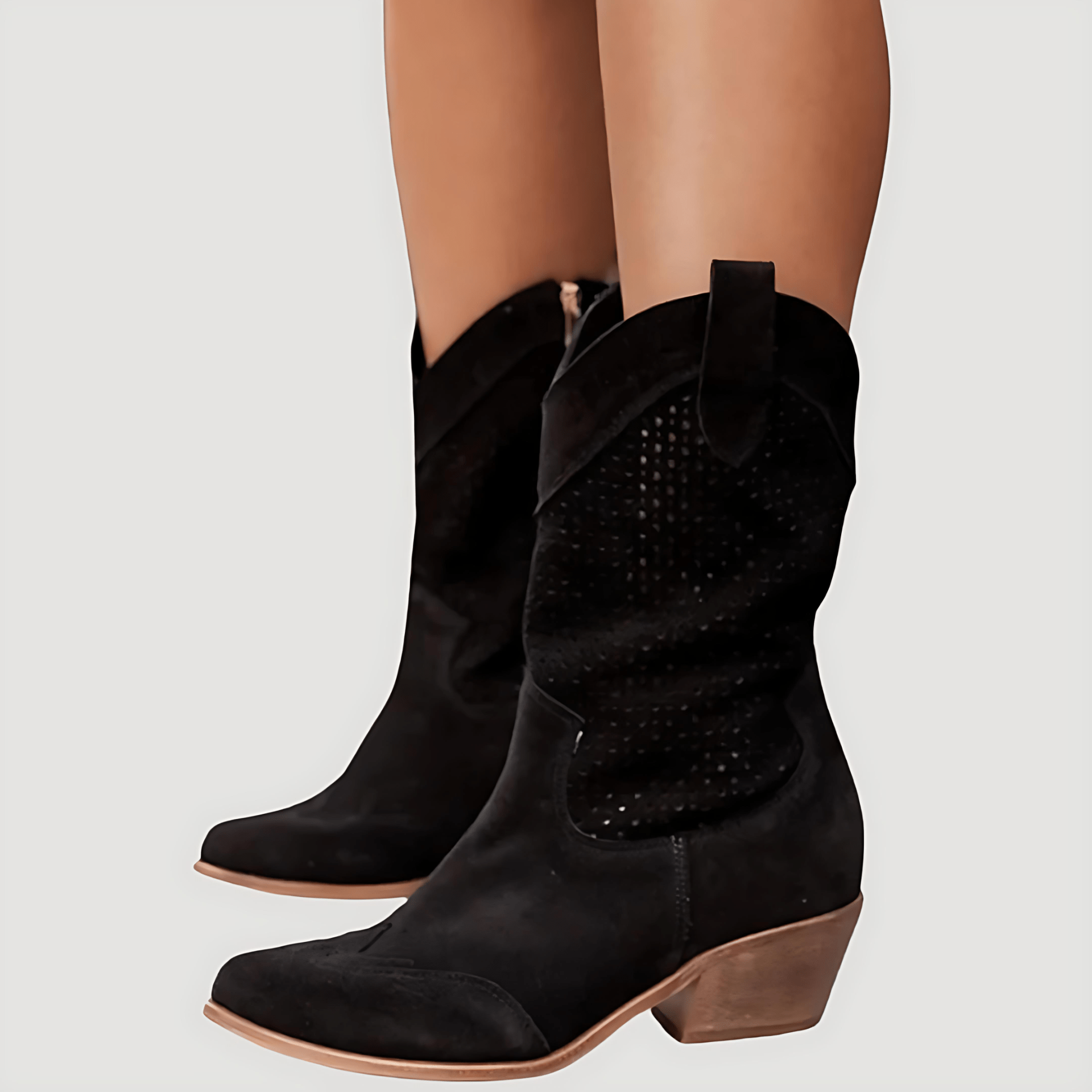 Damen - Wildleder-Stiefeletten - Stilvoller Winter Look - Bequeme und Modische Schuhe für die kalte Jahreszeit