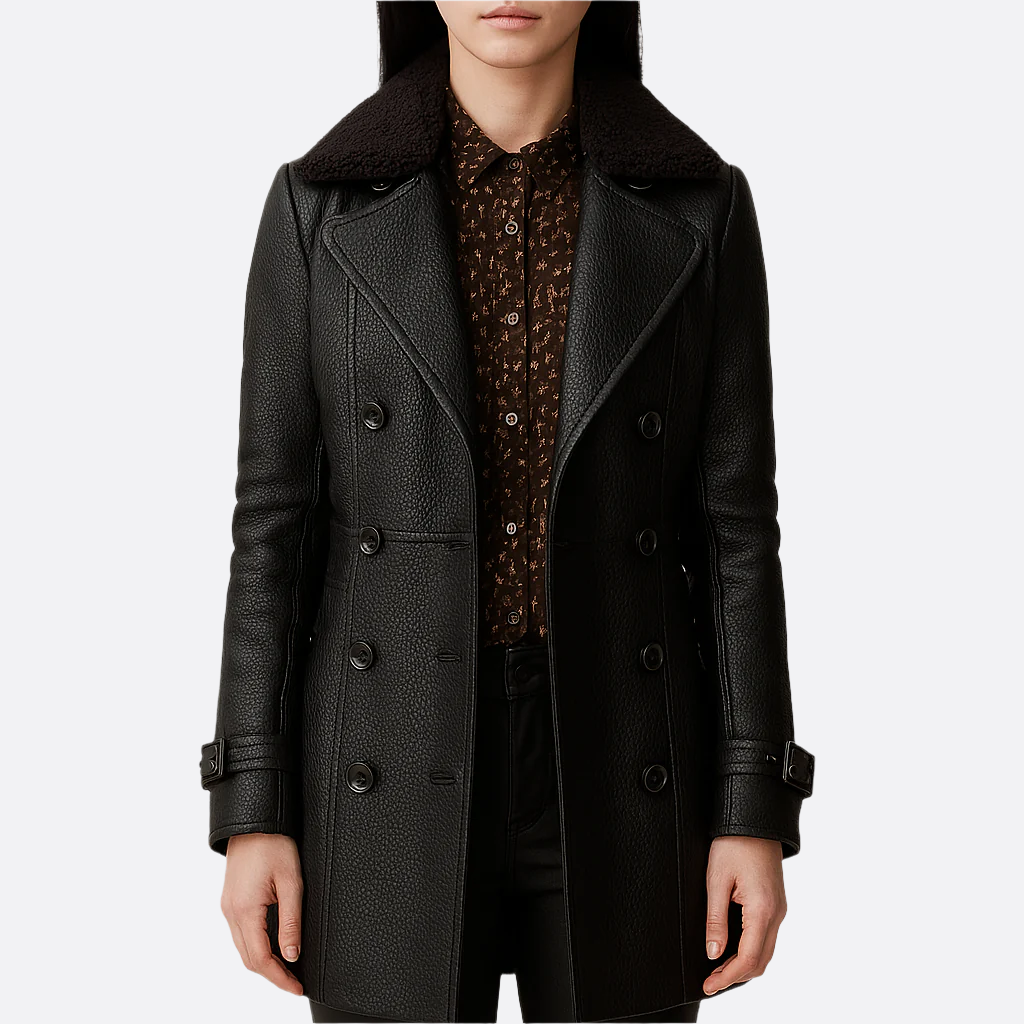Damen - Winter Trenchcoat - Langlebiges Material - Zweireihig - Stylischer und warmer Begleiter für die kalte Jahreszeit
