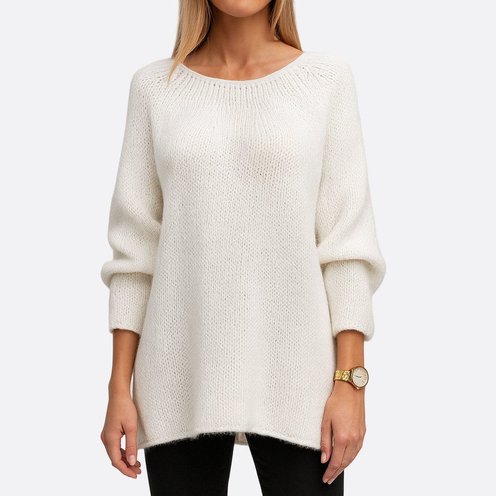 Damen - Winterpullover - Grobstrick in Übergröße - Relaxed Fit für ultimativen Komfort