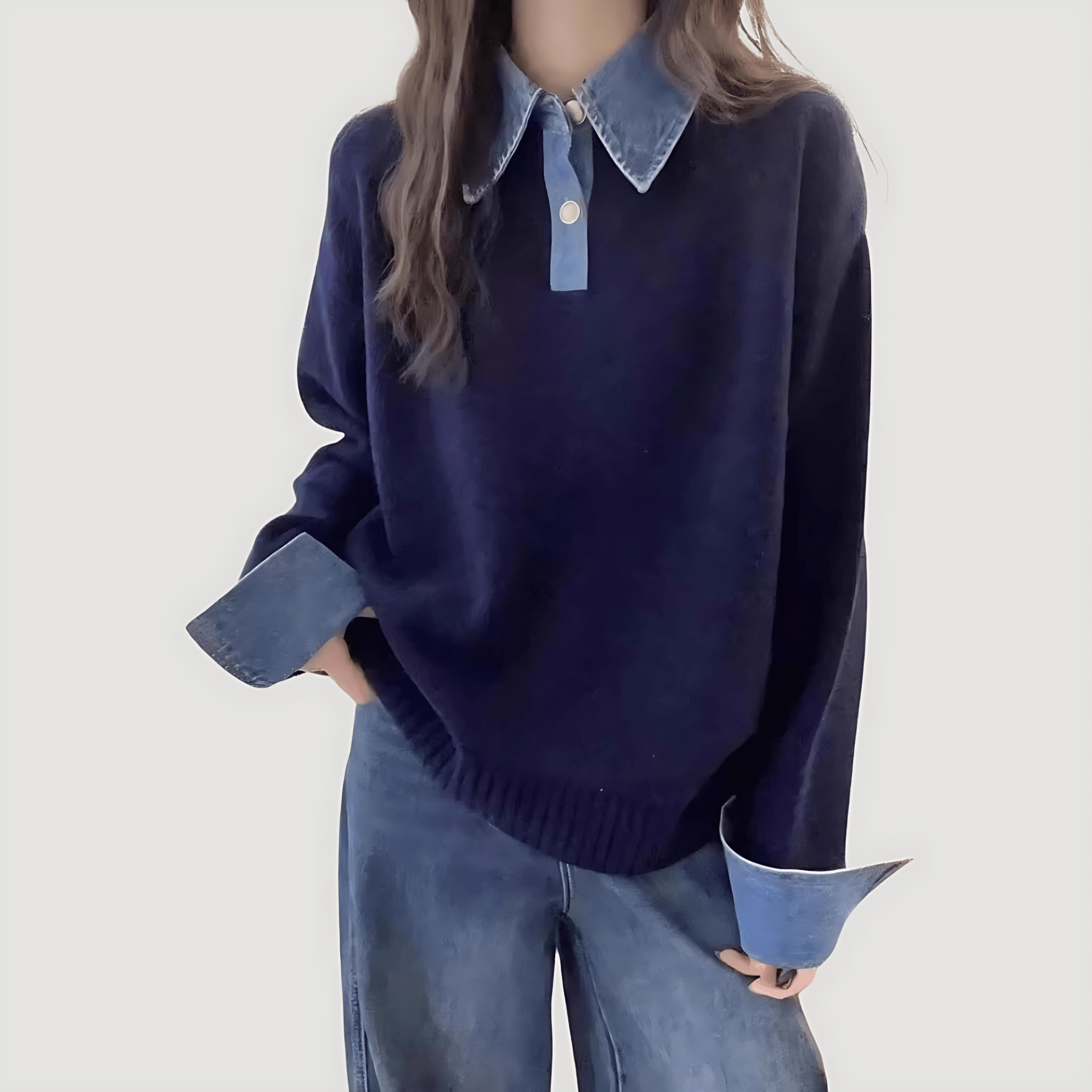 Damen - Winterpullover - Wolle mit Lagenkragen - Bequemer und stilvoller Pullover für kalte Tage