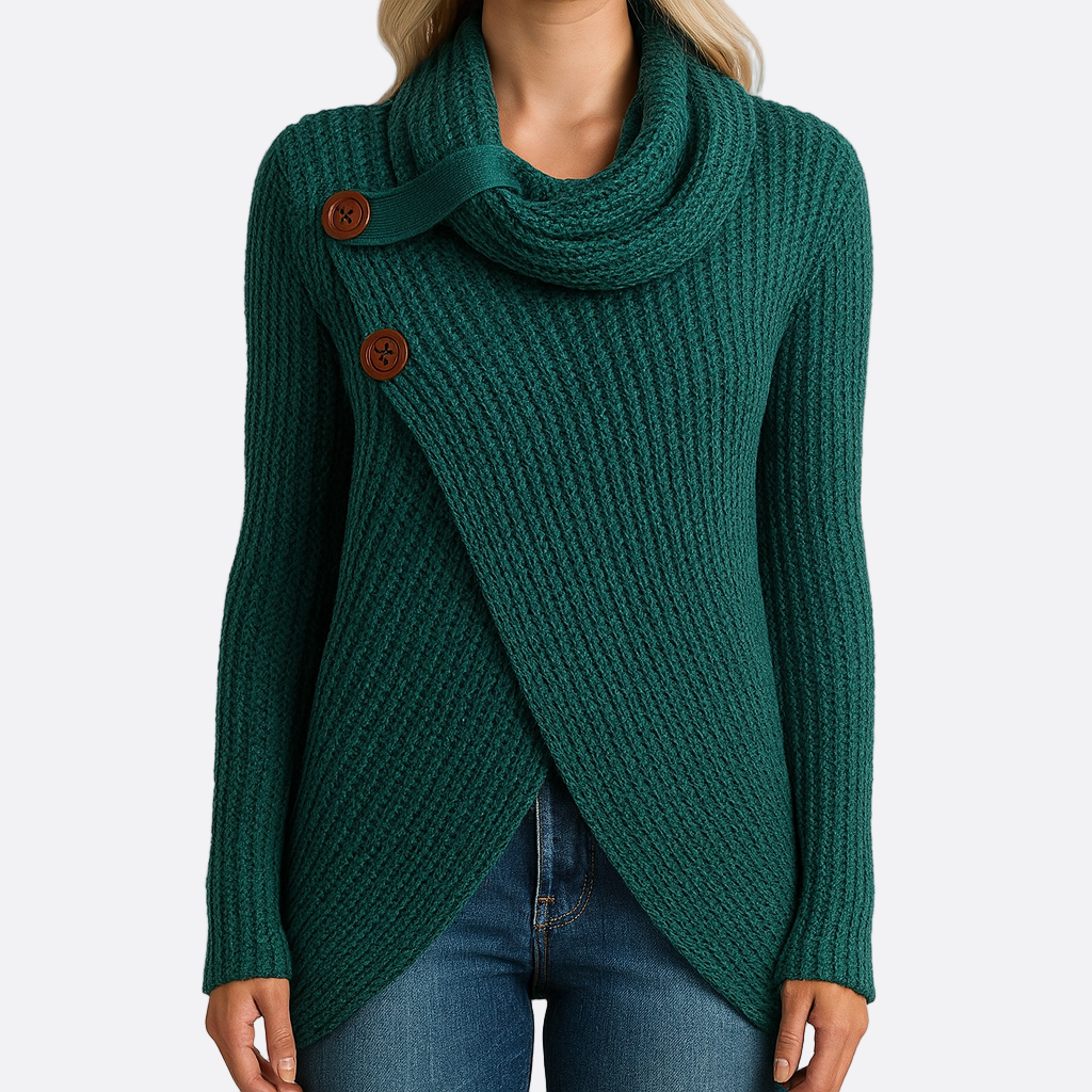 Damen - Wollstrickpullover - Lockere Passform - Gemütlicher Strickpullover für Komfort und Stil