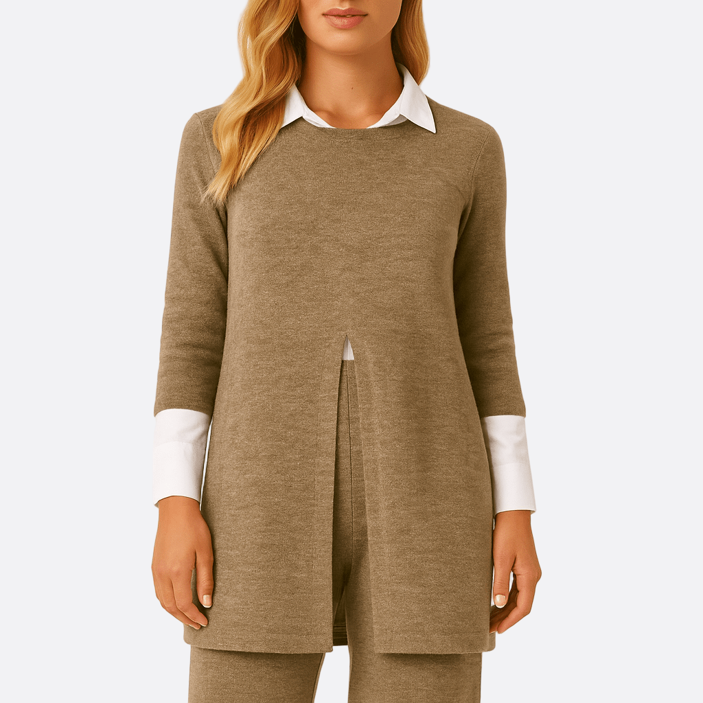 Damen - Zweiteiliger Strickanzug - Weichem Material - Relaxed Fit für ultimativen Komfort