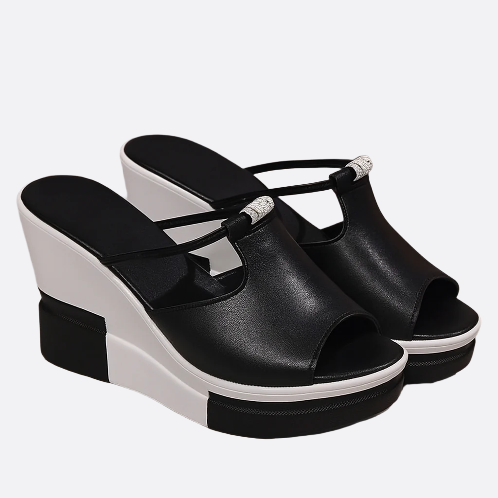 Damen - Bequeme Plateau Sandalen - Weiches Fußbett für ultimativen Komfort - Ideal für den Sommer