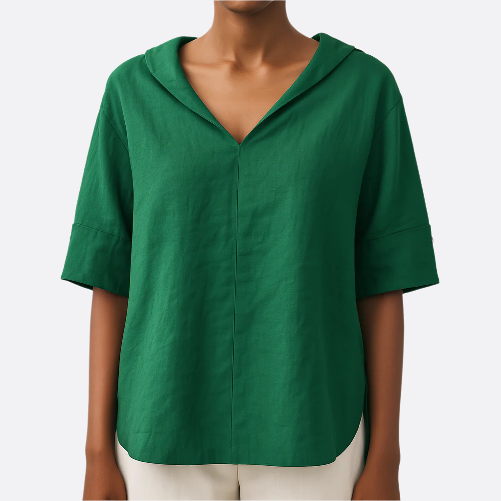 Damen - Bluse - Leinen - Bequemes & stilvolles Oberteil für Frühling/Sommer - Leichte, modische Kleidung