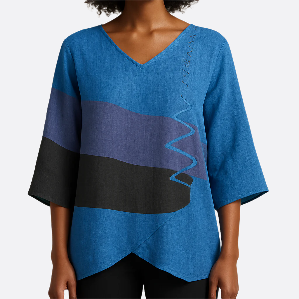 Damen - Bluse mit langen Ärmeln - Weicher Stoff - Bequeme sowohl legere als auch elegante Anlässe