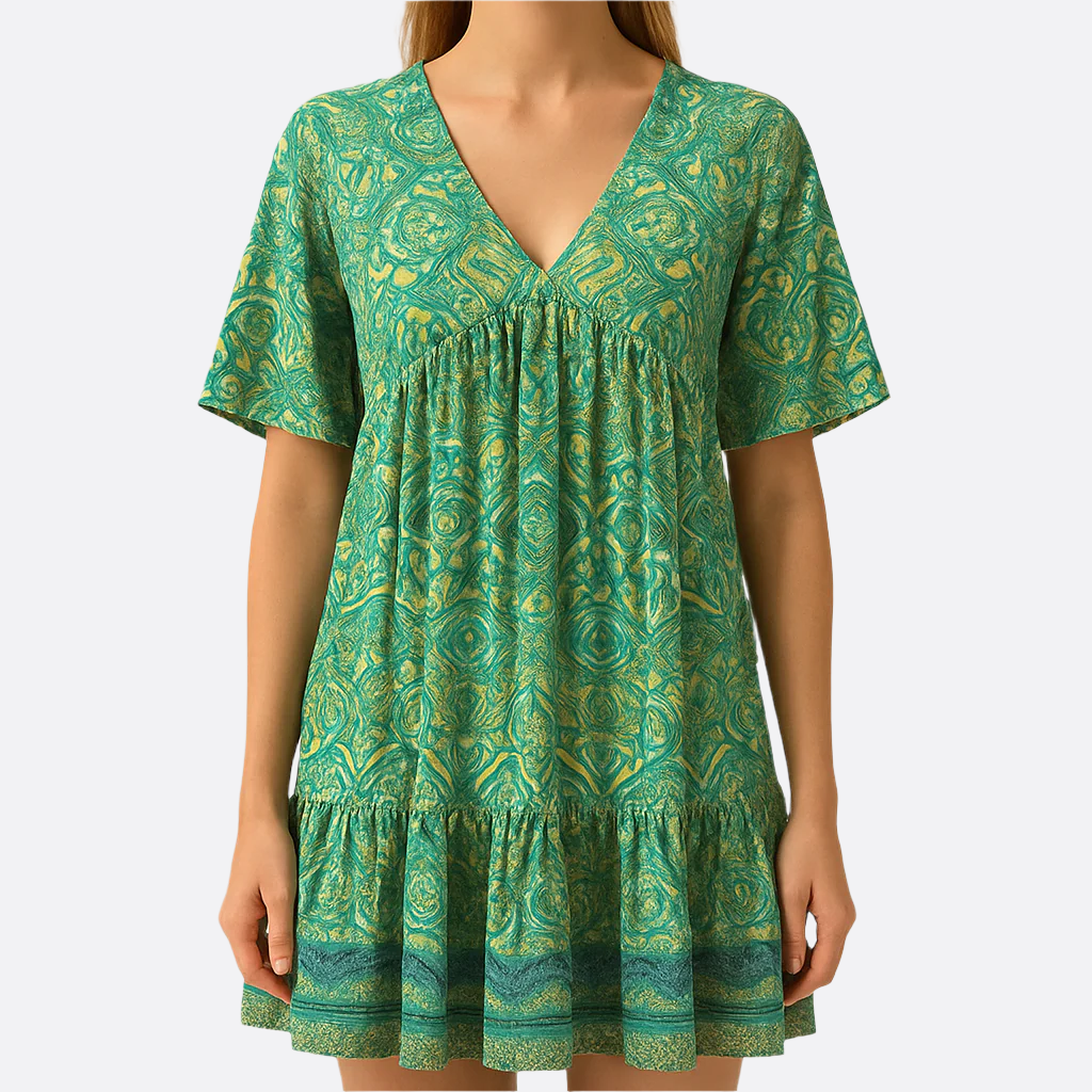 Damen - Boho Swing Kleid - Leichte Material - Ideal für den Sommerlook