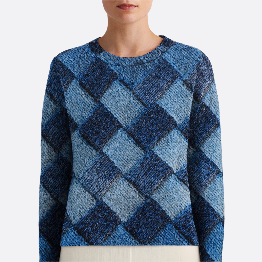 Damen - Bunter Strickpullover - Weichem Material - Lässige Passform - Bequeme Mode für jeden Anlass