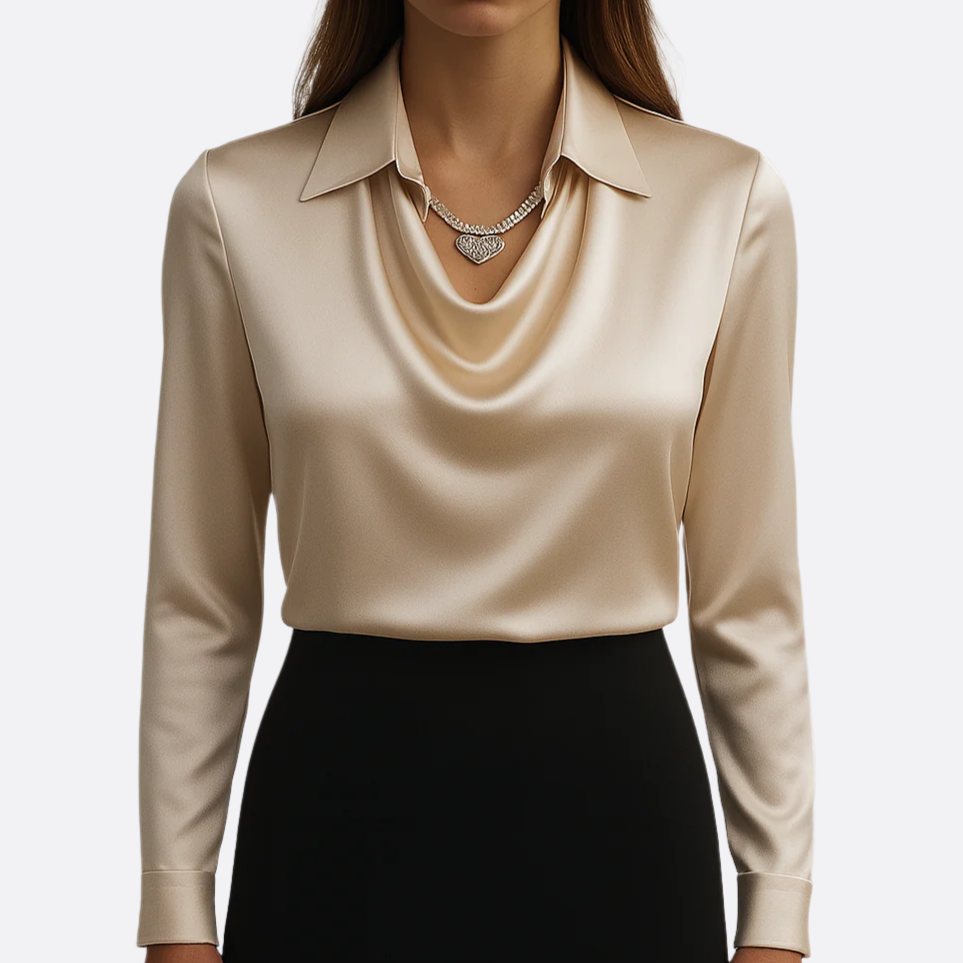 Damen - Elegante Bluse - Leichter Stoff - Fließendes Design - Stylisches Top für jeden Tag