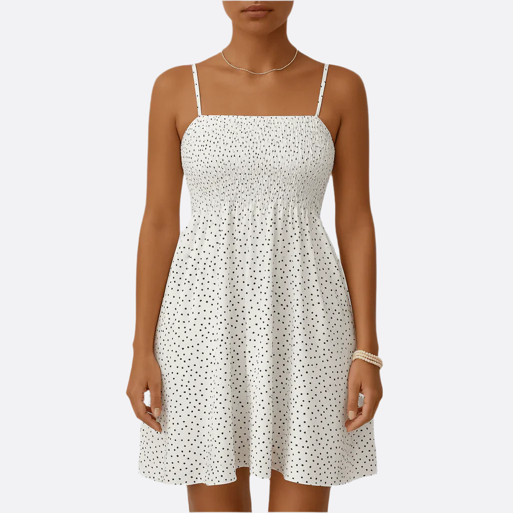 Damen - Gesmoktes Cami-Kleid mit quadratischem Ausschnitt - Polyester - Stilvoll und perfekt für jeden Anlass
