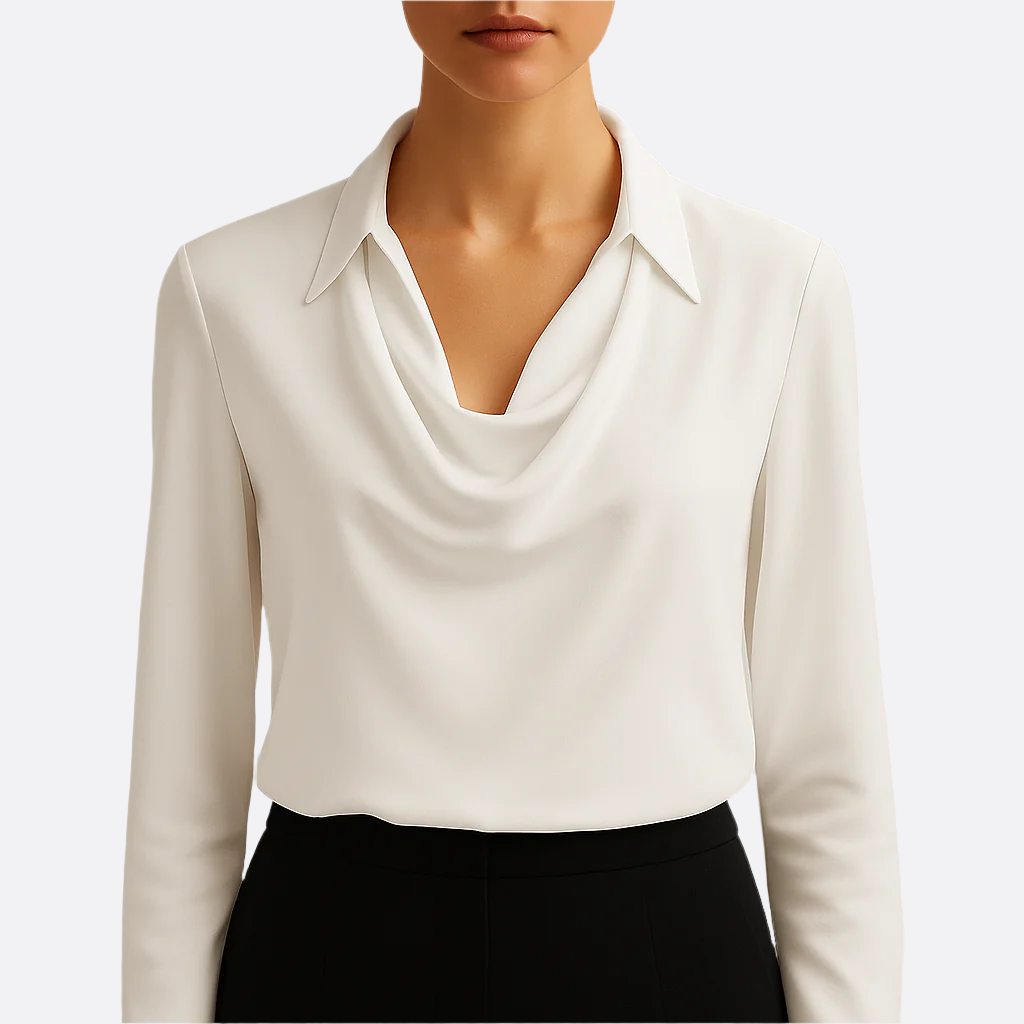 Damen - Luxus Seidenbluse - Gewebemischung - Elegantes & stilvolles Oberteil für jeden Anlass - Ideal für jeden Look