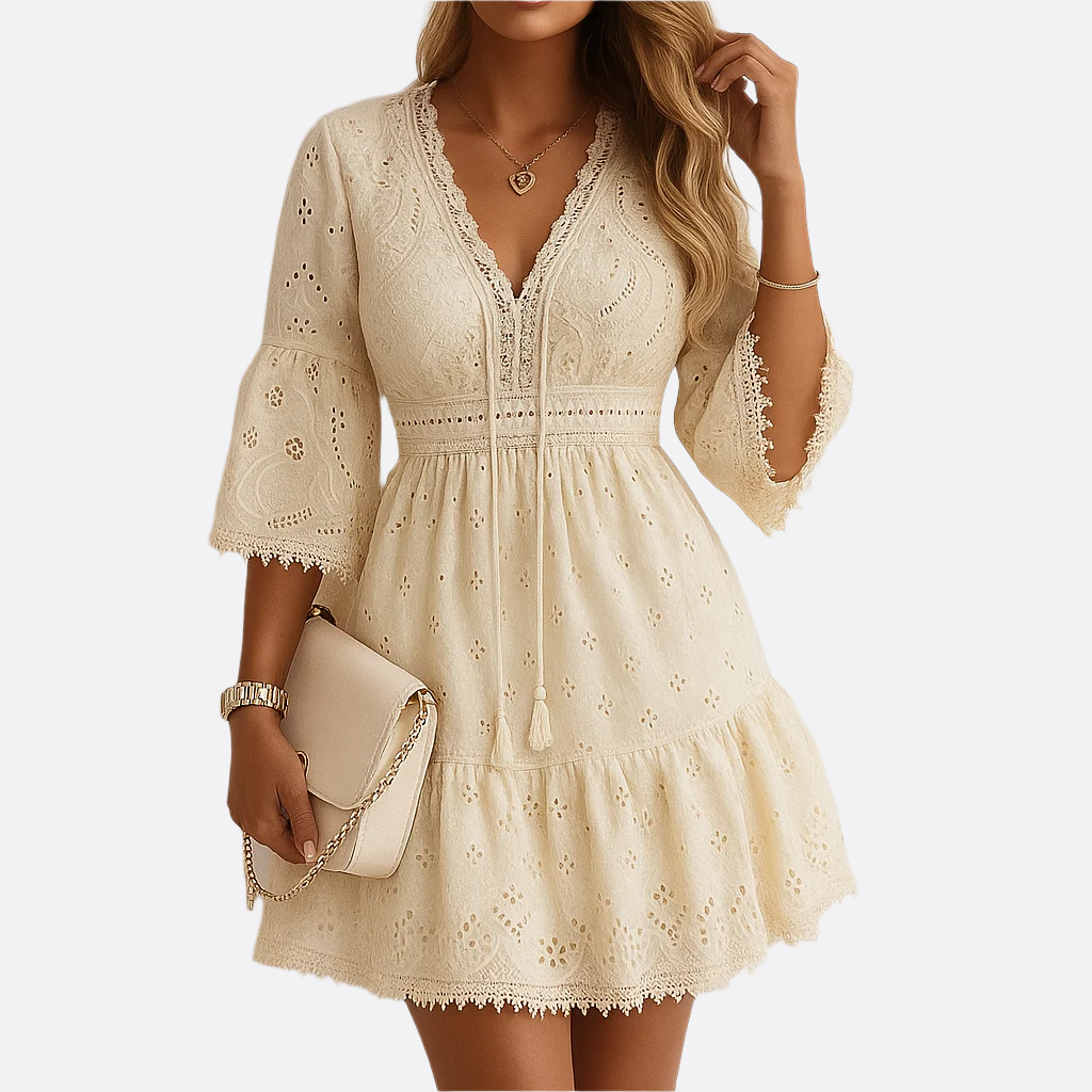 Damen - Midi-Kleid - Hochwertigen Materialien - Leicht & Bequem für den Ganzen Tag - Ideal für Jeden Anlass