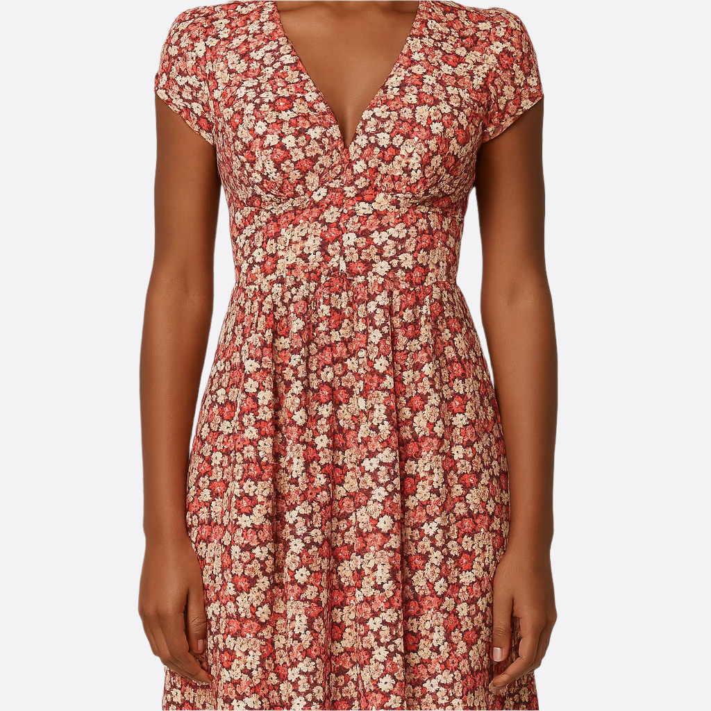 Damen - Midikleid mit Knopfleiste - Hochwertiger Stoff - Bequem und stilvoll für den Alltagslook