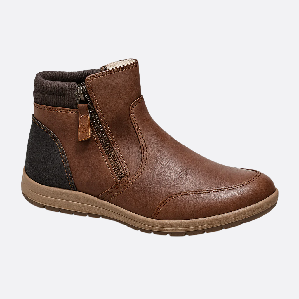 Damen - Stiefeletten - Warm gefüttertes Leder - Stylische und bequeme - Schuhe für kalte Tage