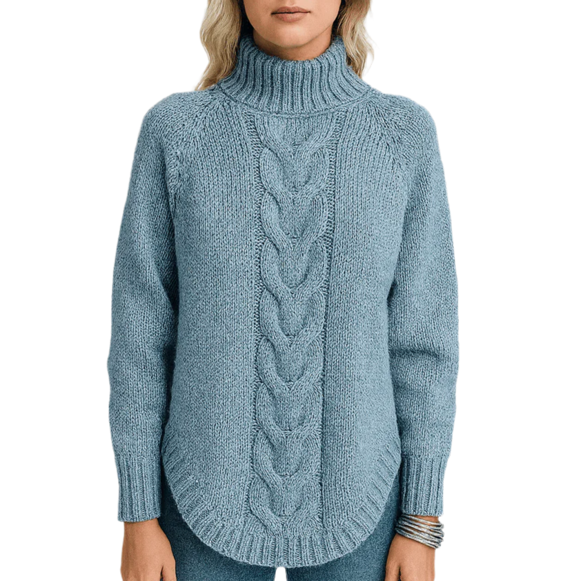 Damen - Strickpullover - Weicher Stoff - Rollkragen - Lockere Passform für ultimativen Komfort