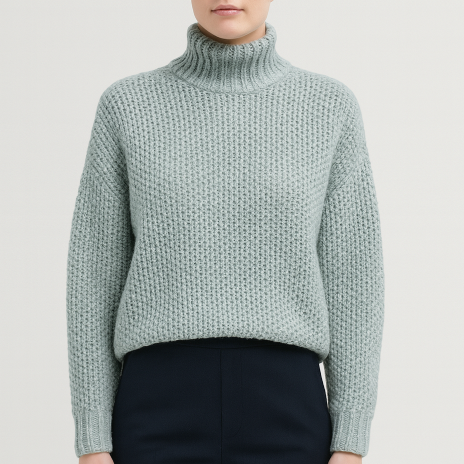 Damen - Strickpullover - Weiches Material - Rollkragen - Warmer, Bequemer Loose Fit für den perfekten Herbstlook