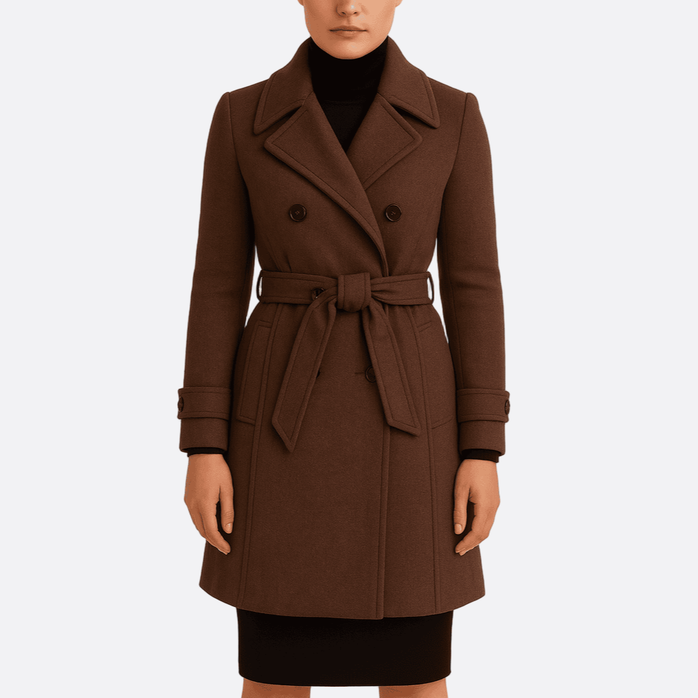Damen - Stylischer Trenchcoat - Taillengürtel - Eleganter Wettermantel für jede Gelegenheit
