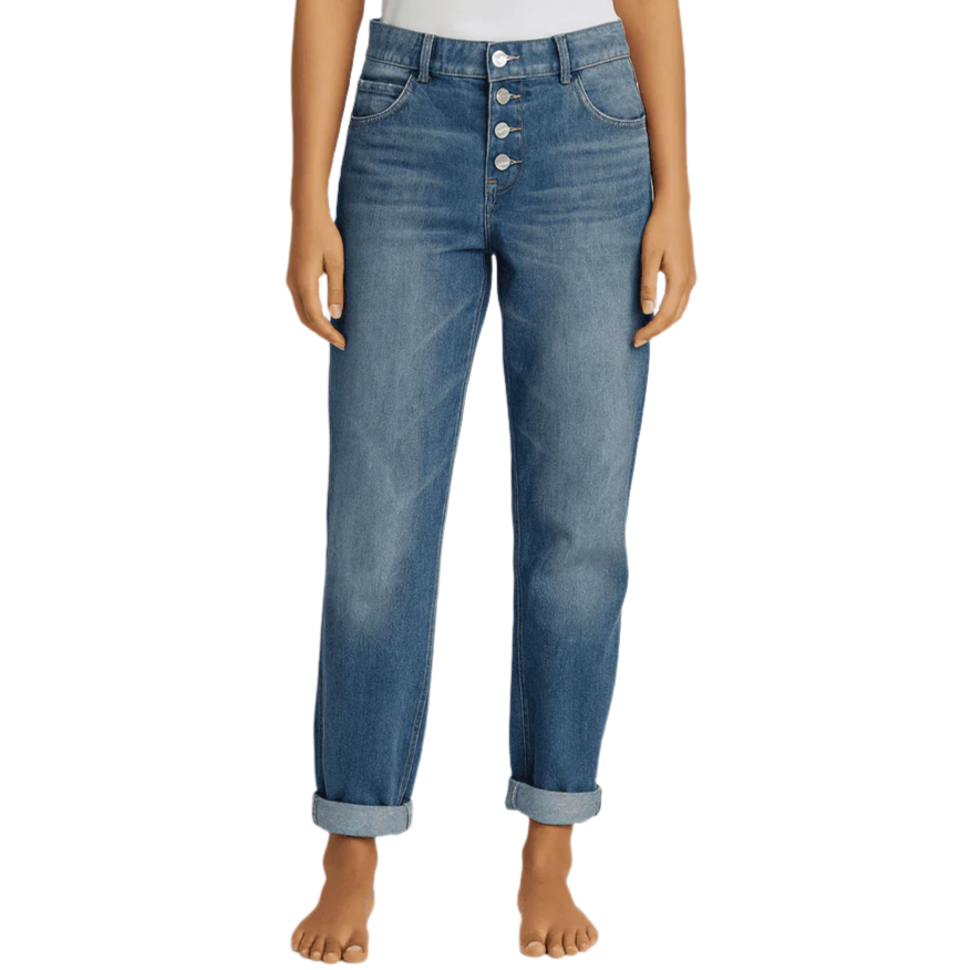 Damen - Trendige Jeans - Weitem Bein - Bequemer Denim - Lässige Passform für jeden Tag