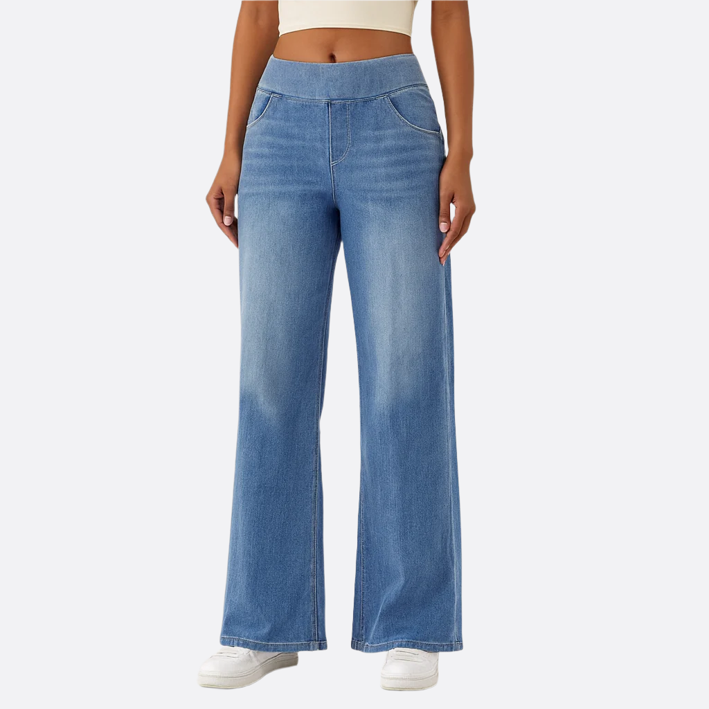 Damen - Weite Jeans - Baumwollmischung - Lockere Schnitt - Trendiger für jeden Tag