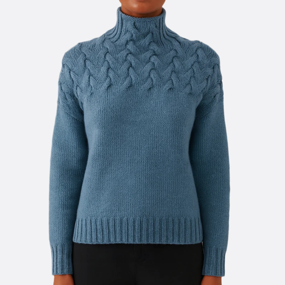 Damen - Winter-Strickpullover - Hochwertiger Wolle - Gemütlicher Rollkragenpulli - Perfekt für kalte Tage