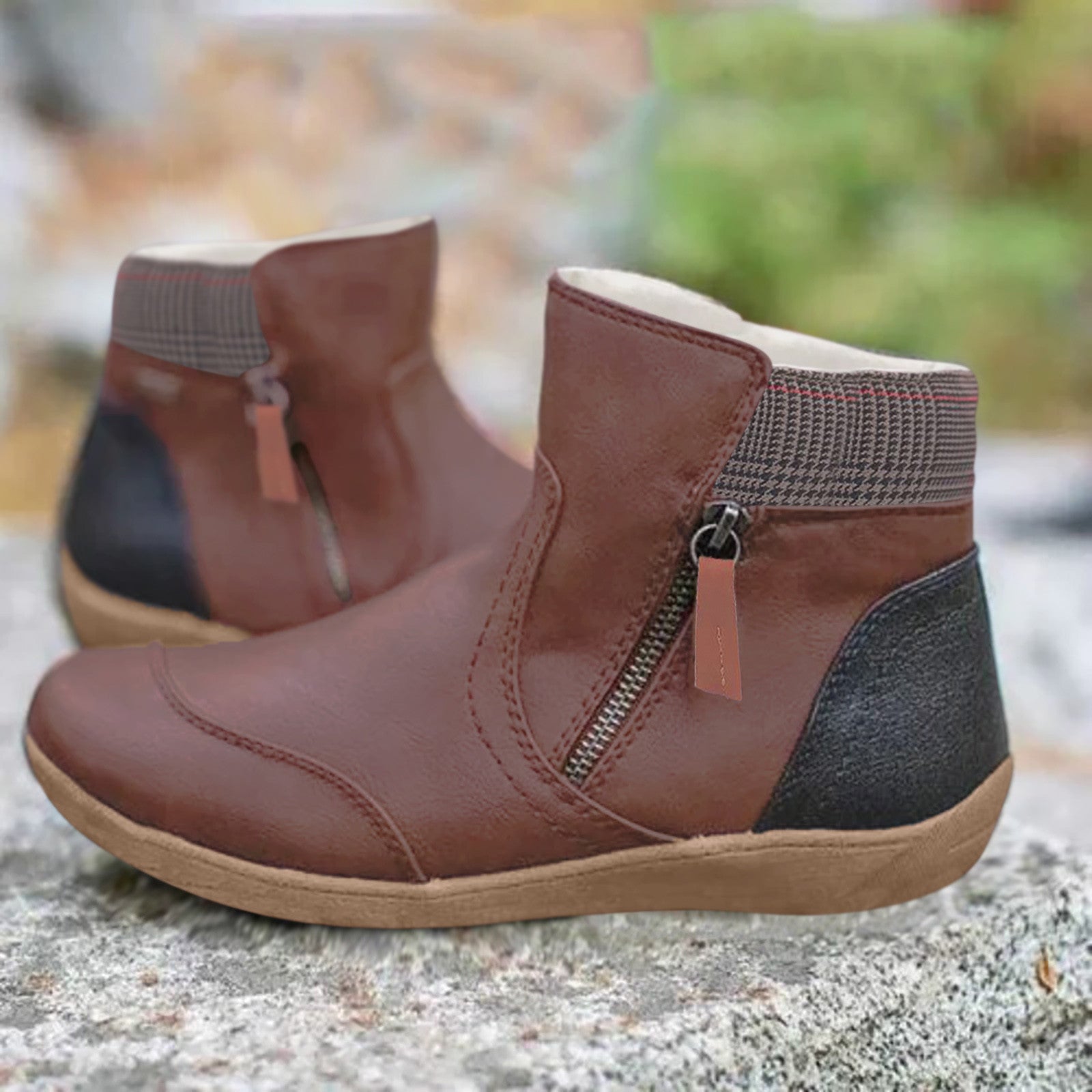 Damen - Gepolsterte Stiefeletten - Bequemer Seitenreißverschluss - Stilvolle Schuhe für jeden Anlass