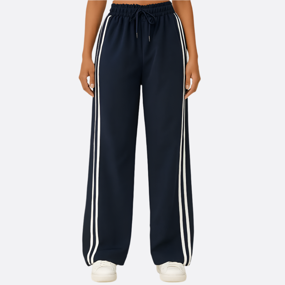 Damen - Trendige Hose - Weitem Bein - Bequeme Passform - Sportlicher Stil für lässige Mode