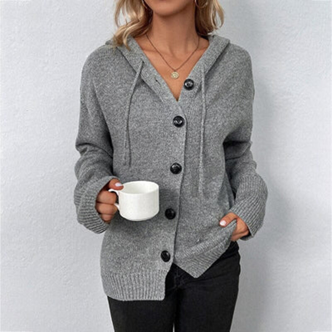 Damen - Strickjacke mit Kapuze - Bequemer Stoff - Stilvoll und Gemütlich - Perfekt für jede Gelegenheit