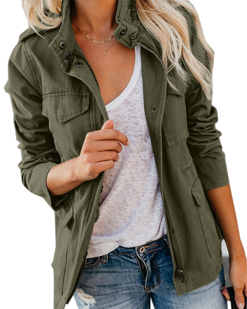 Damen - Freizeitjacke - Hochwertiger Stoff - Bequeme Passform - Leichte Alltagsjacke für Stil und Komfort
