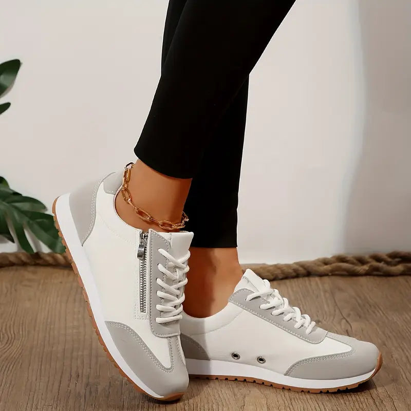 Damen - Plateauschuhe - Dehnbare Materialien - Höhenverstellbares Design - Bequeme Freizeitschuhe für Alltag und Stil