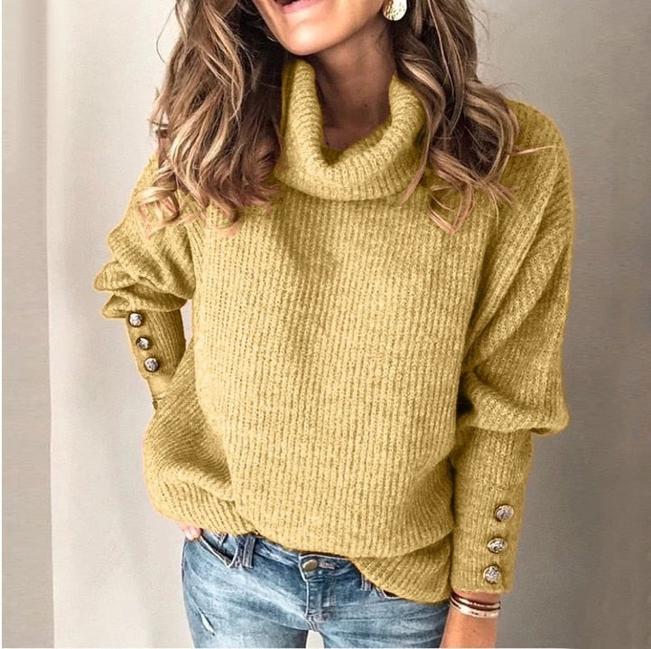 Damen - Leichter Rollkragenpullover - Kuscheliger Stil - Bequemer Pullover für jede Gelegenheit