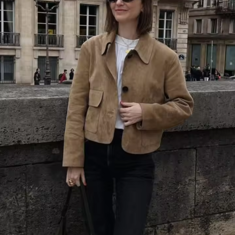 Damen - Bequeme kurze Jacke - Lässiger Stil - Ideal für Alltag und Freizeit
