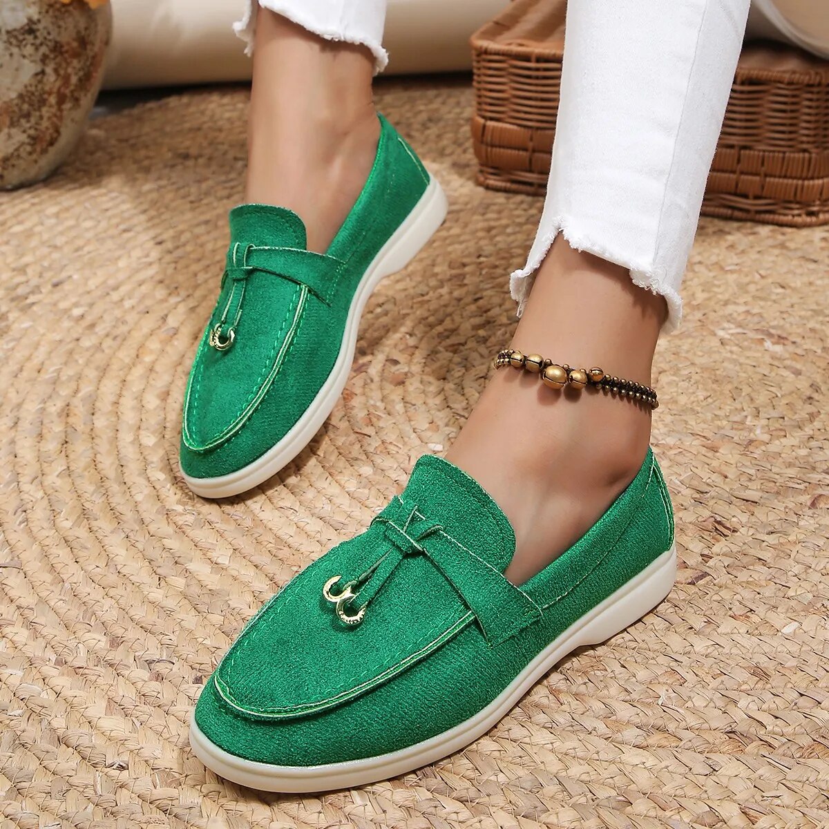 Damen - Elegante Loafers - Strapazierfähigen Materialien - Modisches Design für Komfort - Stilvoll und unterstützend