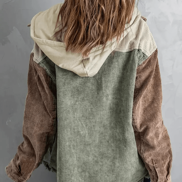 Damen - Schmale Passform Jacke - Kapuze und Knopfleiste - Bequem und Stilvoll für den Alltag